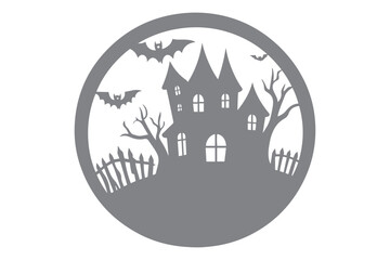Halloween witch house sign