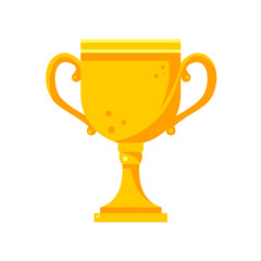 Gold cup, trophy, victory - vector illustration