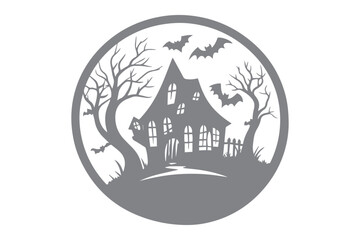 Halloween witch house sign