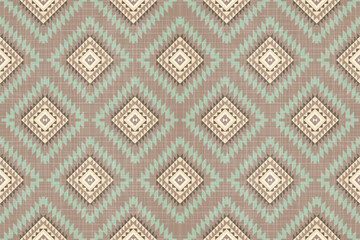 Navajo tribal vector seamless pattern. Native American ornament. Ethnic South Western decor style. Boho geometric ornament. Vector seamless pattern. Mexican blanket, rug. Woven carpet illustrat