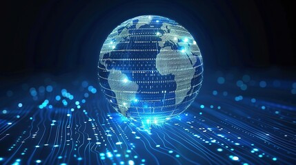 Obraz premium Stunning Internet Concept Picture of Global Business: A Dynamic Vision of Worldwide Connectivity. Showcasing the Power and Reach of Digital Commerce.