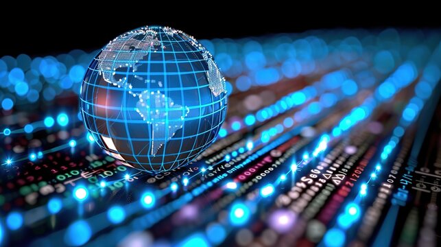 Stunning Internet Concept Picture of Global Business: A Dynamic Vision of Worldwide Connectivity. Showcasing the Power and Reach of Digital Commerce.