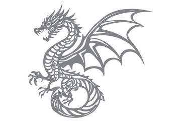 Naklejka premium Cricut Dragon vector