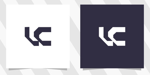 letter lc cl logo design vector
