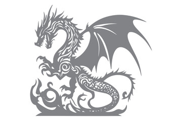 Cricut Dragon  vector
