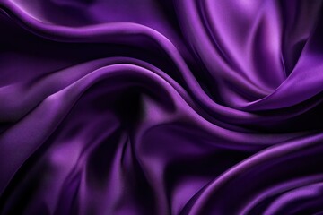 Fototapeta premium Draped Purple Satin Fabric with Smooth, Flowing Texture