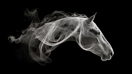 animals emerging from smoke