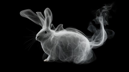 Fototapeta premium animals emerging from smoke