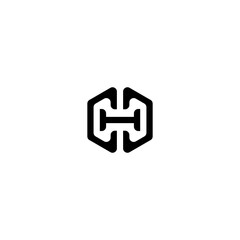 H Letter Shape Logo