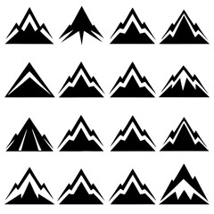 Set of mountain icons. Vector illustration 
