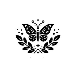 Butterfly icon vector.