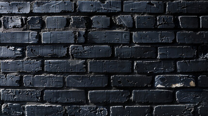 Black brick wall texture background Black brick wall texture Black brick wall background ai generative.