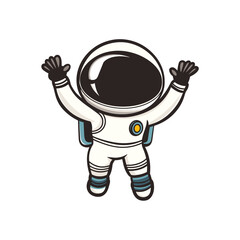 Cute Astronaut Vector Logo | No Background Illustration