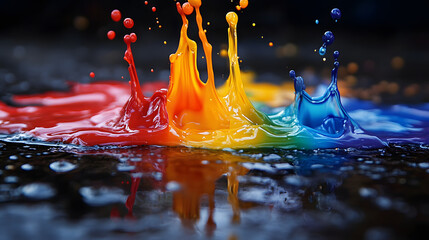 drops of  rainbow water