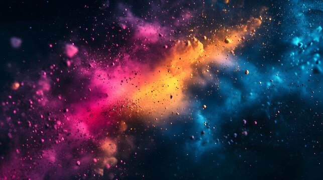 background with color pouder splash