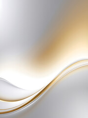 Abstract white gold Gradient background luxury with golden line wave that looks modern blurry background. ai