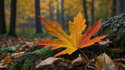 autumn leaves on the ground