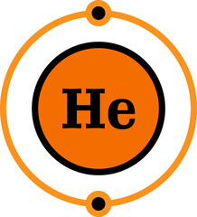 Helium (He) Bohr Atomic Model, Atomic Number 2

