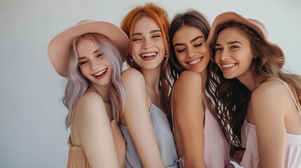 Joyful Friends in Fashion Hats