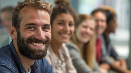 Smiling Group of Friends