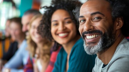 Smiles of Diverse Friendship Group