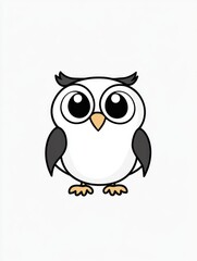 Obraz premium A delightful owl coloring page designed for toddlers, perfect for sparking creativity and imagination during fun art activities at home or in preschool