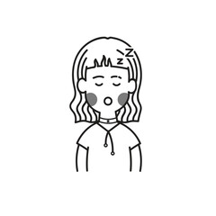 Fototapeta premium Character: stylish girl mask according to feelings 