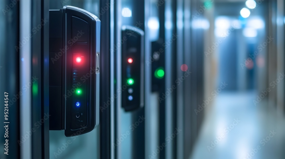 Poster biometric access control systems in a data center showcase cutting edge technology and cybersecurity