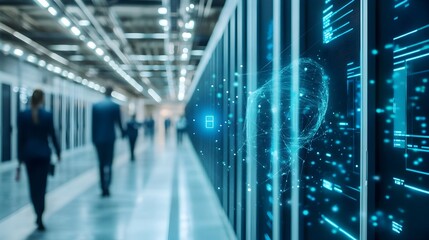 Fototapeta premium Advanced Biometric Access Control Systems Enabling Secure Efficient and Innovative Data Center for Modern Enterprises