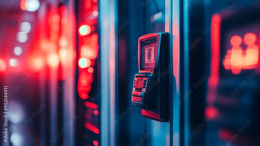 Poster an image showcasing various multi factor authentication devices used in a data center environment to