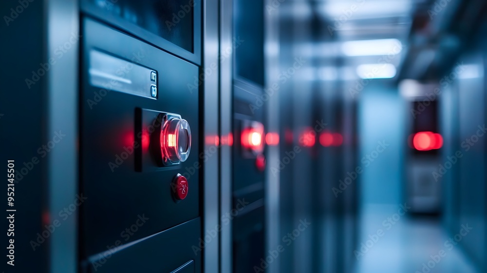 Poster secure access control panels for data center entry points advanced technological infrastructure for 