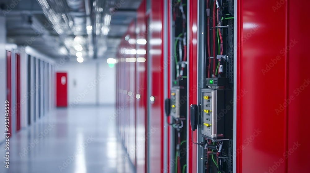 Poster integrated fire suppression and security protocols ensuring resilient and secure data center infrast