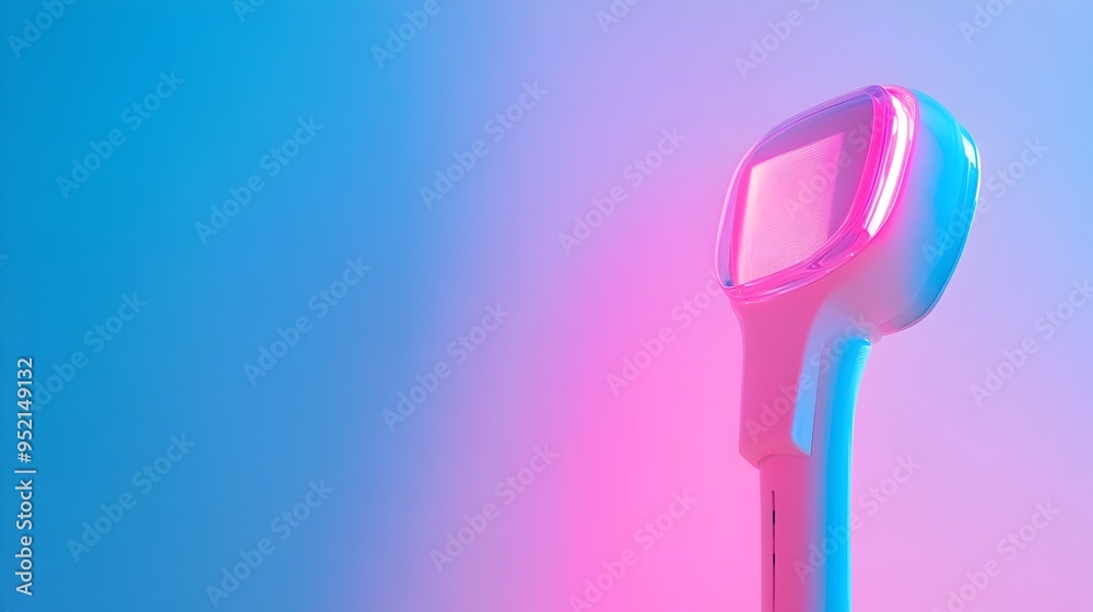 Poster Futuristic digital skin sensor device with sleek interface display for comprehensive wellness and skincare data monitoring and analytics