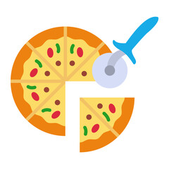 Pizza cutting Icon