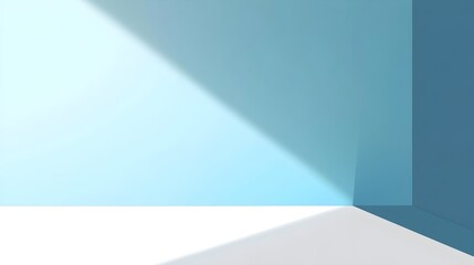Fototapeta premium Minimalist Slide Background with Light Blue and White Gradient and Contrasting Dark Blue Accent for Professional Presentations Websites and Digital Interfaces