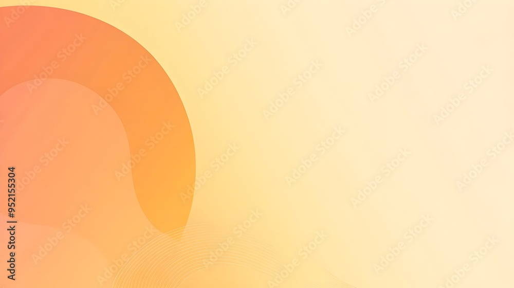 Poster elegant of a minimalistic slide background featuring a warm gradient transition from orange to light