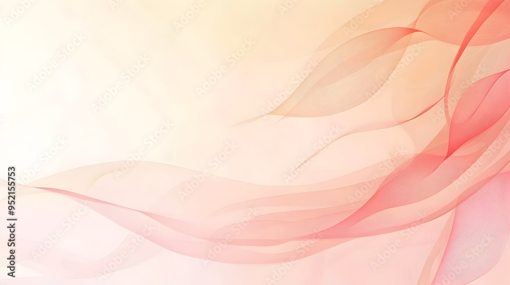 Poster elegant minimalistic slide background with soft pink and light peach tones leaving the center blank 