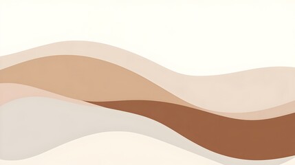 Fototapeta premium Minimalist Slide Background with Warm Brown Soft Taupe Light Cream and Pale Grey Tones Leaving a Blank Center Space for Content