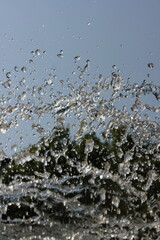 water flowing from a fountain