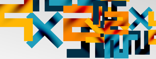 Colorful squares, lines minimal abstract background. Vector Illustration For Wallpaper, Banner, Background, Card, Book Illustration, landing page