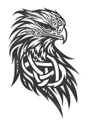 Fototapeta premium Griffin head very simple traditional tattoo flash styles illustration