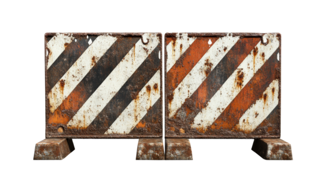 Rusty Construction Barrier.
