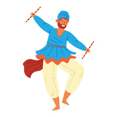 hindu man in navratri festival