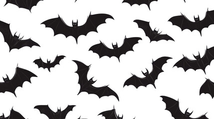 Naklejka premium Bats Flying in the Night.