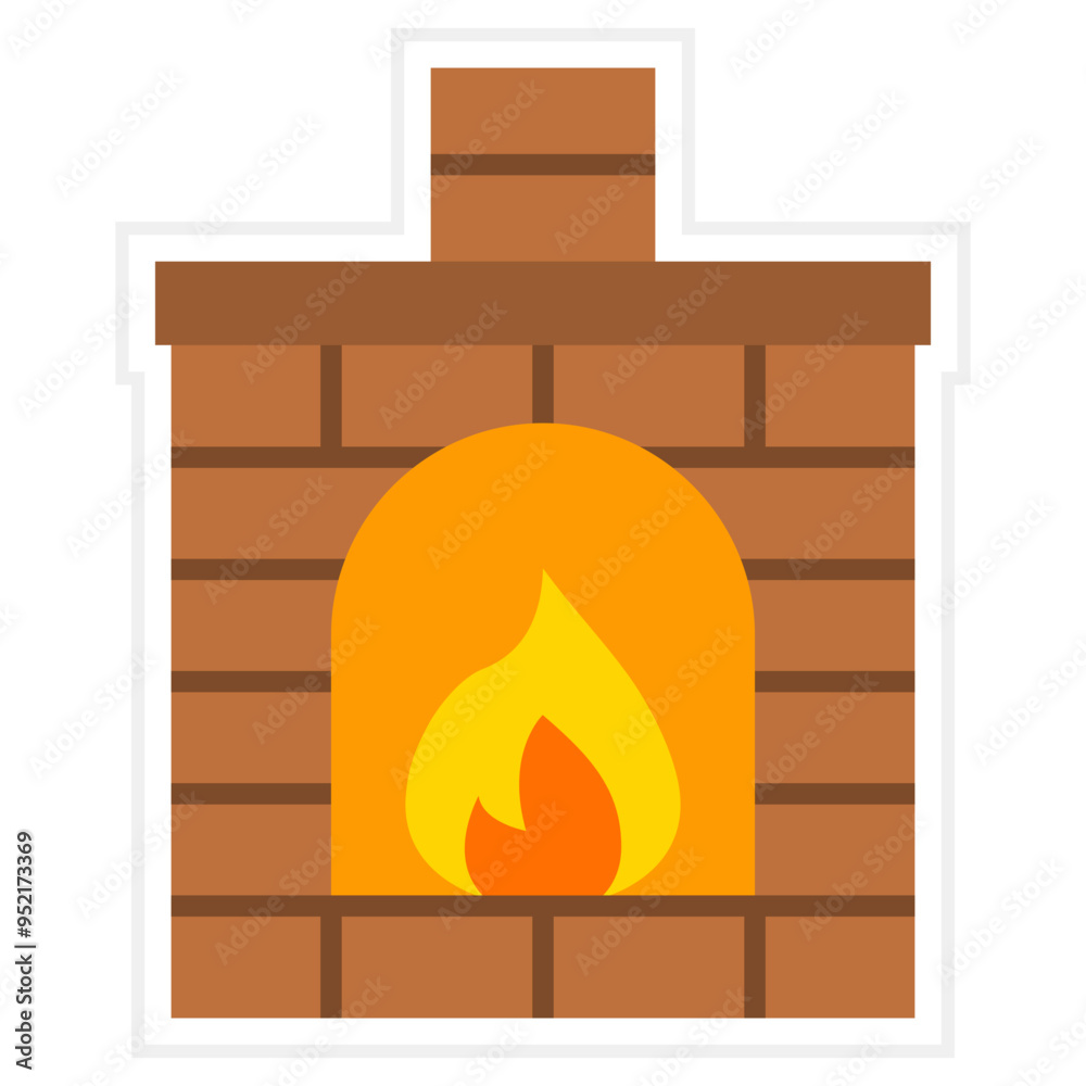 Poster stone oven icon