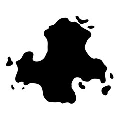 Paint blot. Creative isolated paint brush stroke or spot. Ink smudge abstract shape stain texture. Grunge design element
