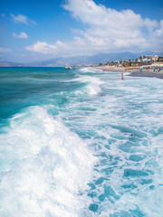 Waves on the Mediterranean Sea