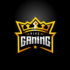 King Gaming esport logo design vector