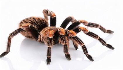 photo of the tarantula spider xenesthis immanis close up on a white background