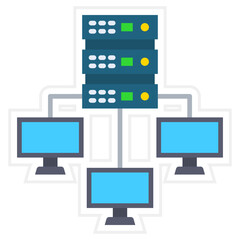 Fototapeta premium Shared server Icon
